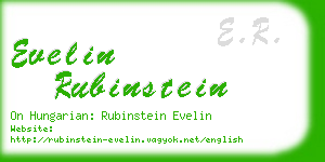 evelin rubinstein business card